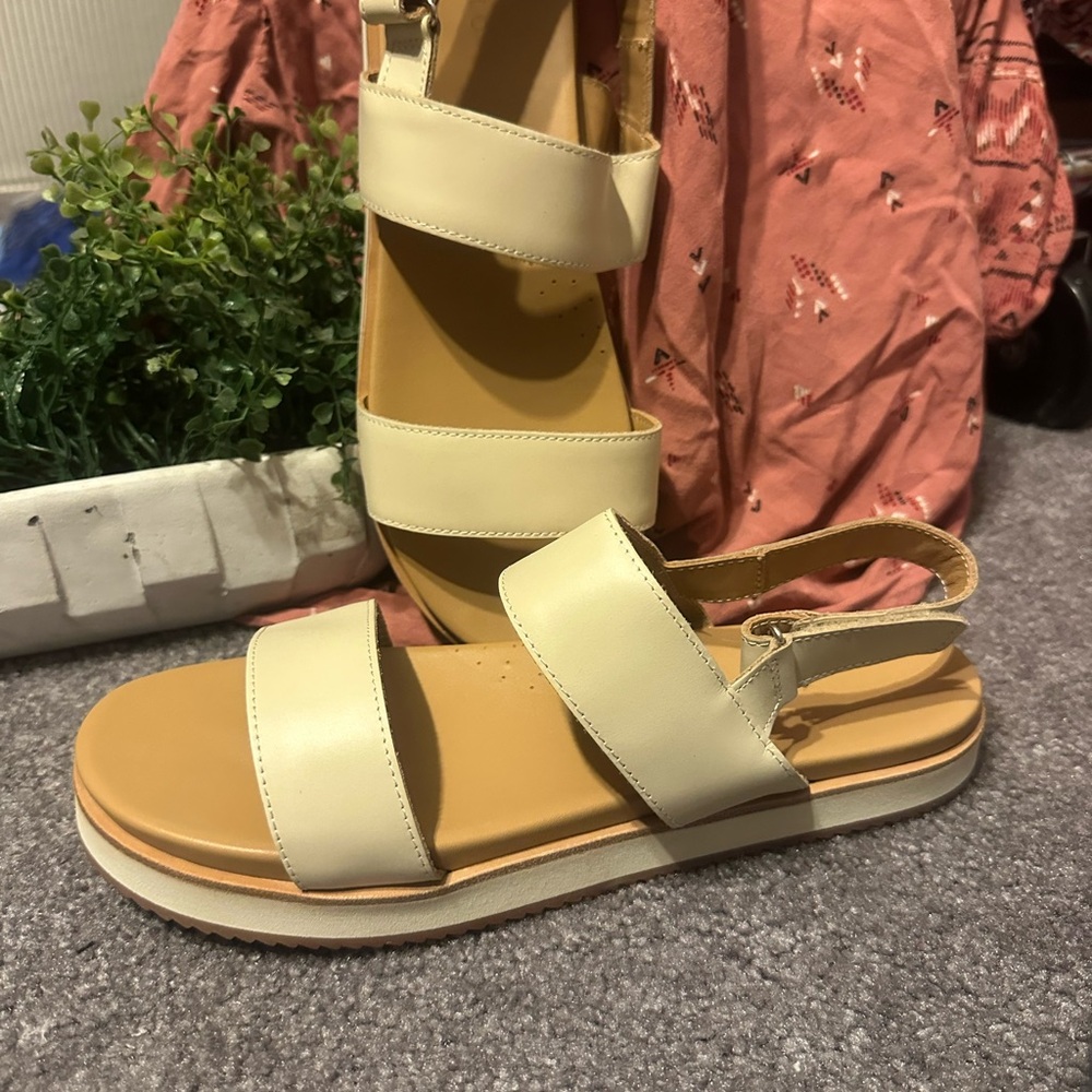 Nisolo Cream Strap Sandals
